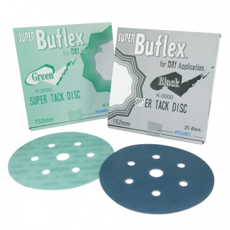 Super Buflex 6 inch Discs - DRY (7 Holes)